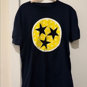 TN Star Shirt- Blue & Yellow with Polka Dots